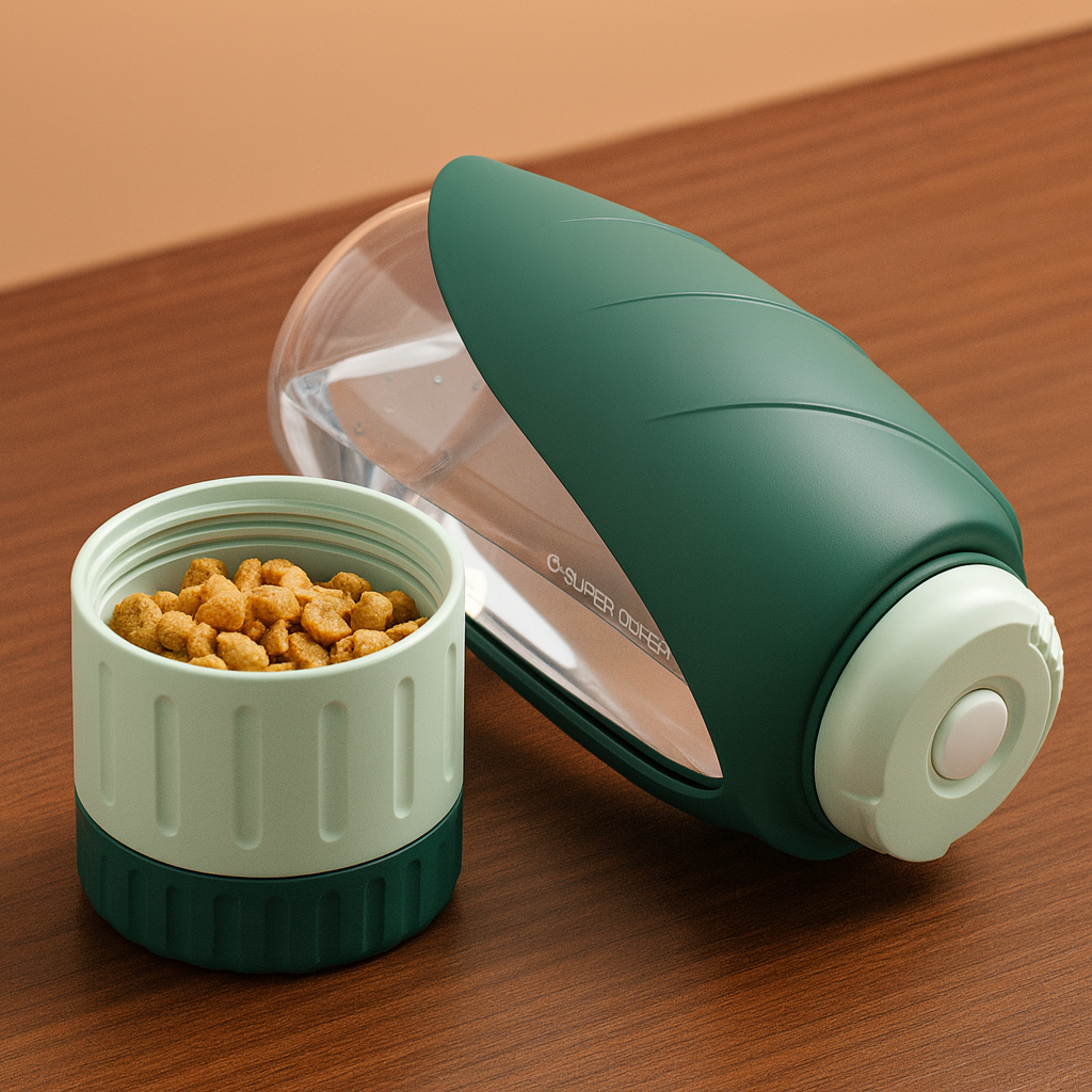 2-in-1 Pet Water & Food Bottle