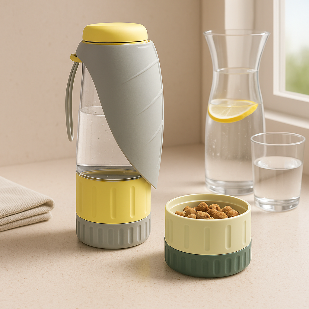 2-in-1 Pet Water & Food Bottle
