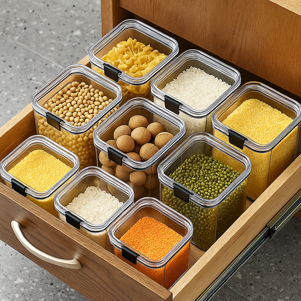 Clear Kitchen Storage Set