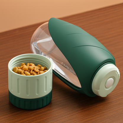 2-in-1 Pet Water & Food Bottle