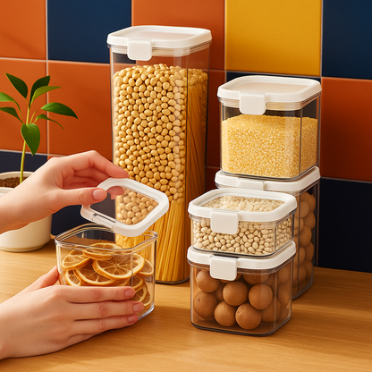 Clear Kitchen Storage Set
